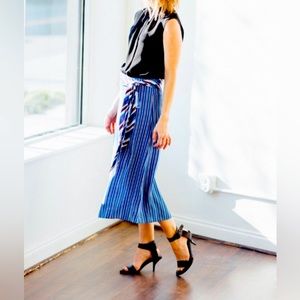 Rag & Bone Felix Silk Striped Midi Skirt 0 nwt